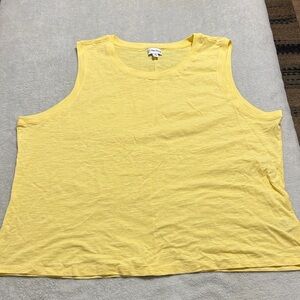 NWOT Yellow 2X Tank Top